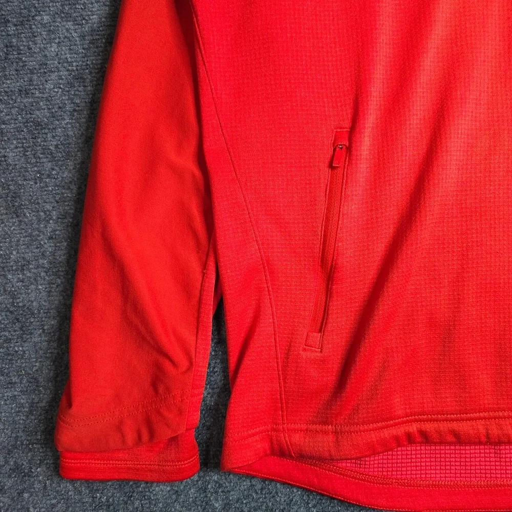 Adidas Go To 1/4 Zip Pullover Sweatshirt Mens Large Red Terry Long Sleeve Golf